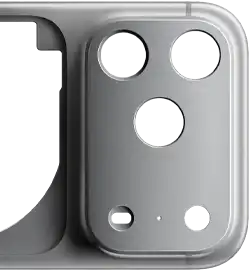 iPhone 17 Pro, back exterior, forged aluminum unibody enclosure