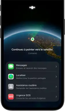 Messages par satellite en cours d&rsquo;utilisation