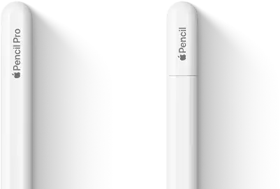 Apple Pencil Pro and Apple Pencil (USB-C) side by side