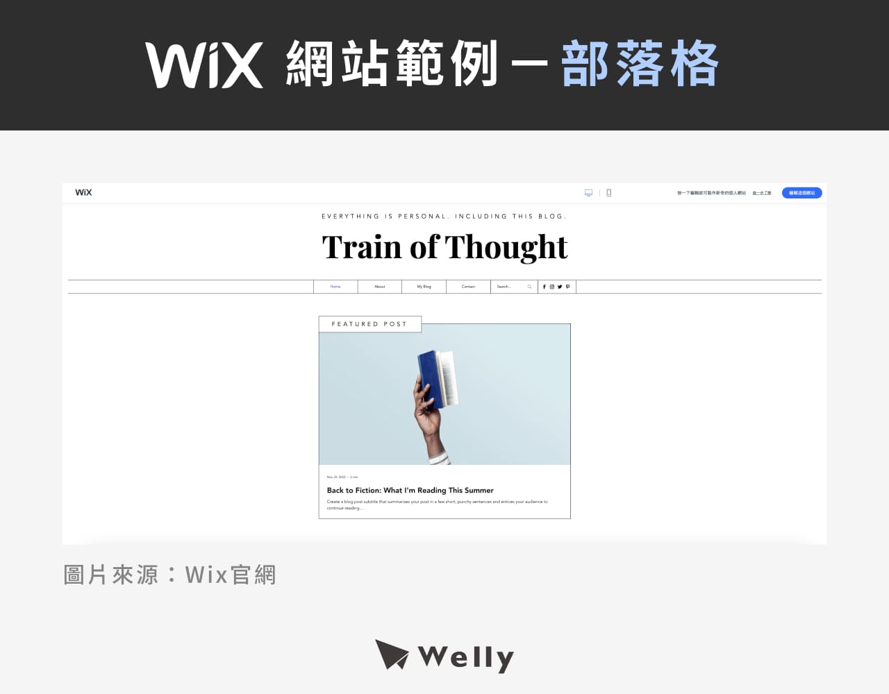 Wix網站範例-部落格