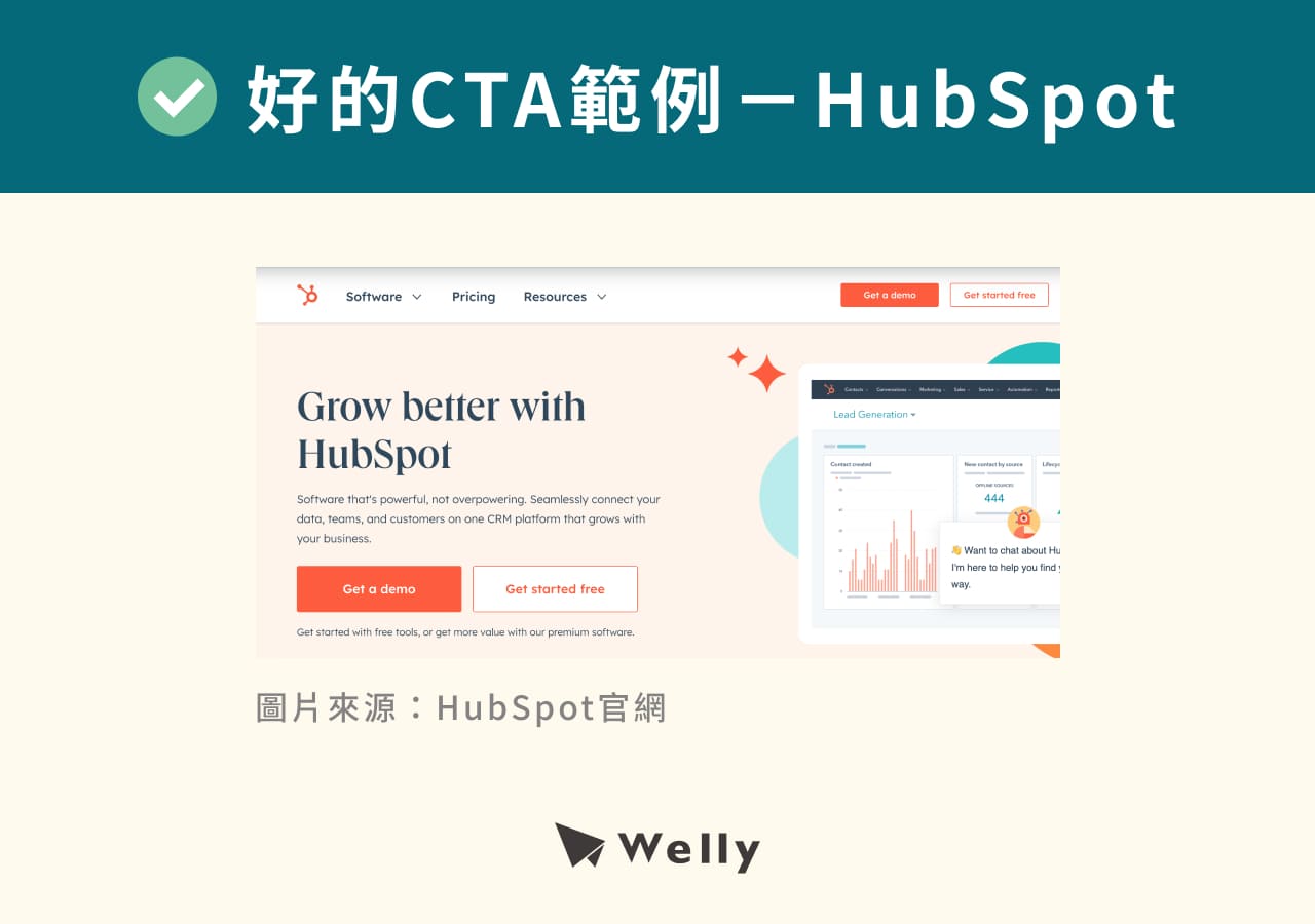 好的CTA範例-HubSpot