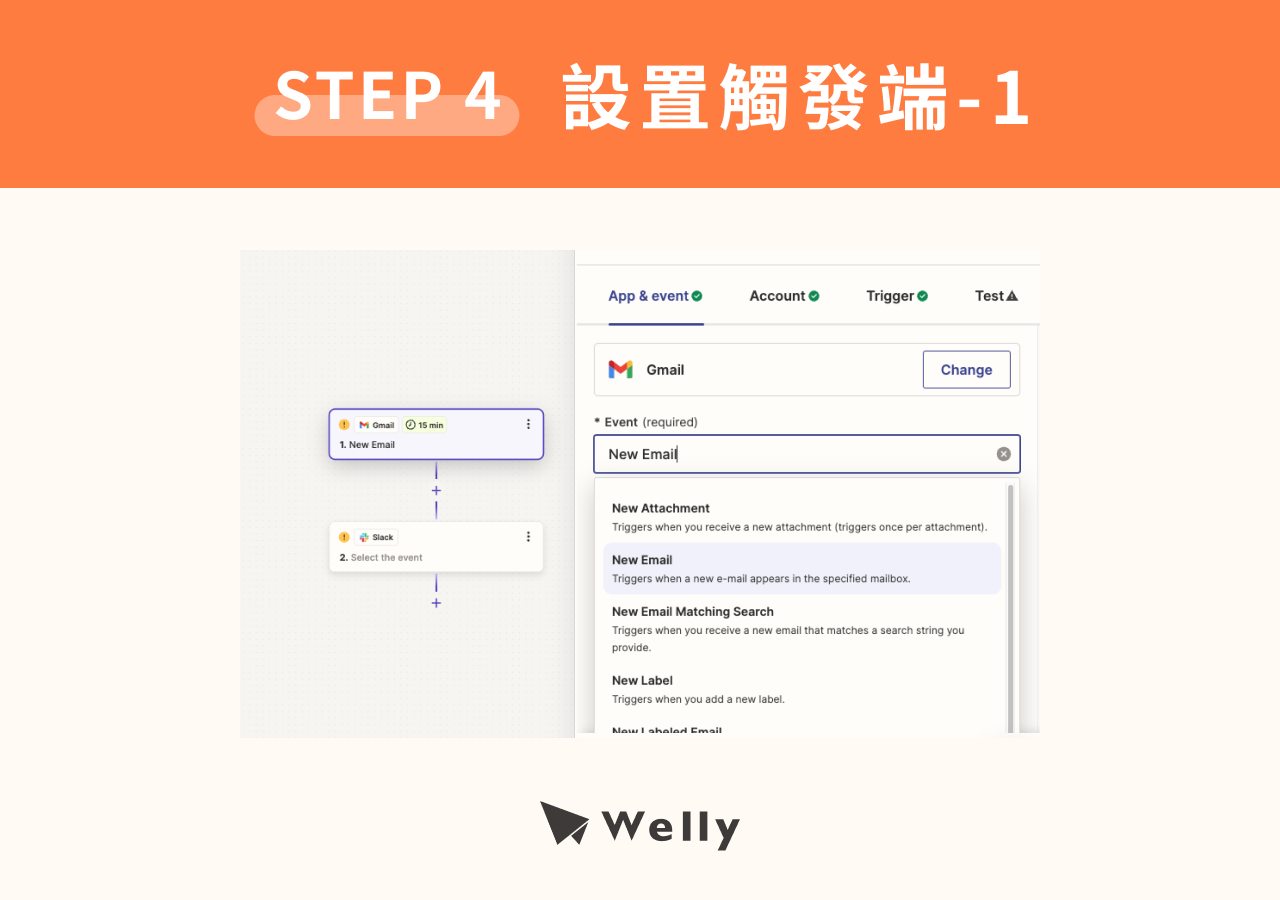 STEP 4：設置觸發端-1