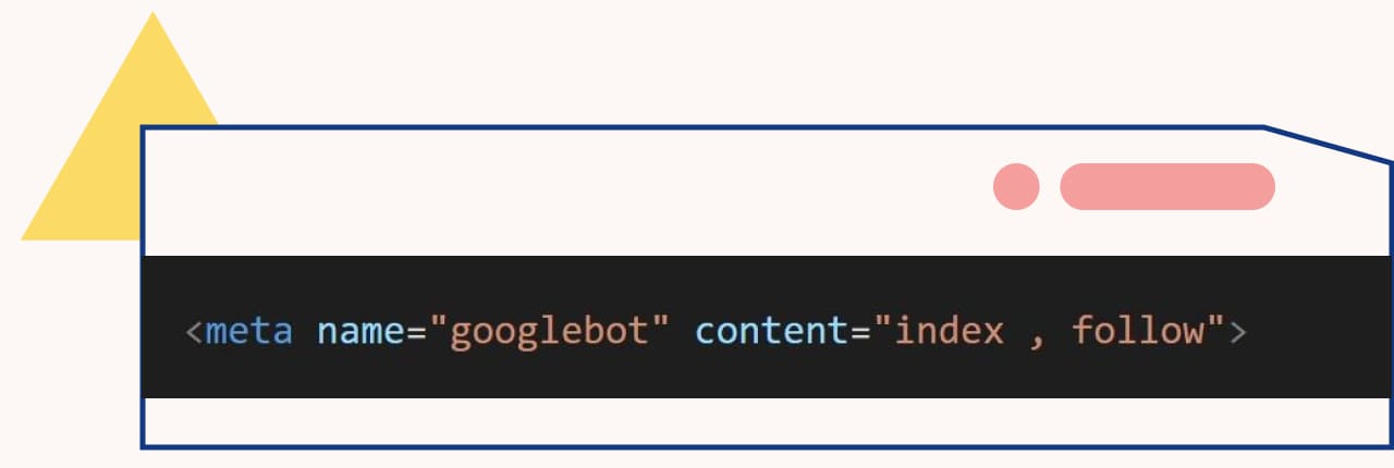 下令meta robots index follow，表示允許建立索引與追蹤連結，但即便沒有特別下令meta index follow，根據預設值，檢索器也會做這個選擇