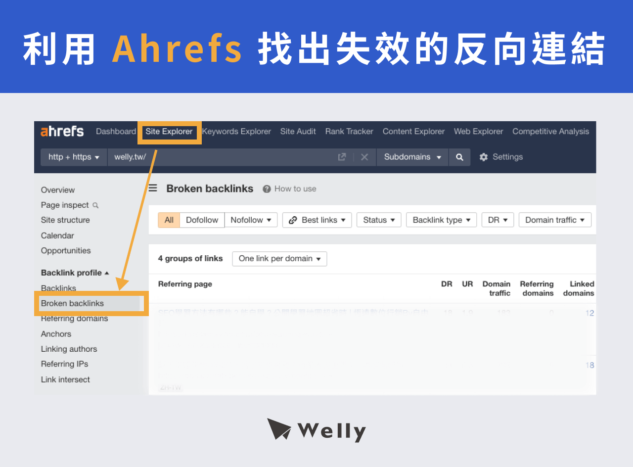 利用 Ahrefs 找出失效的反向連結