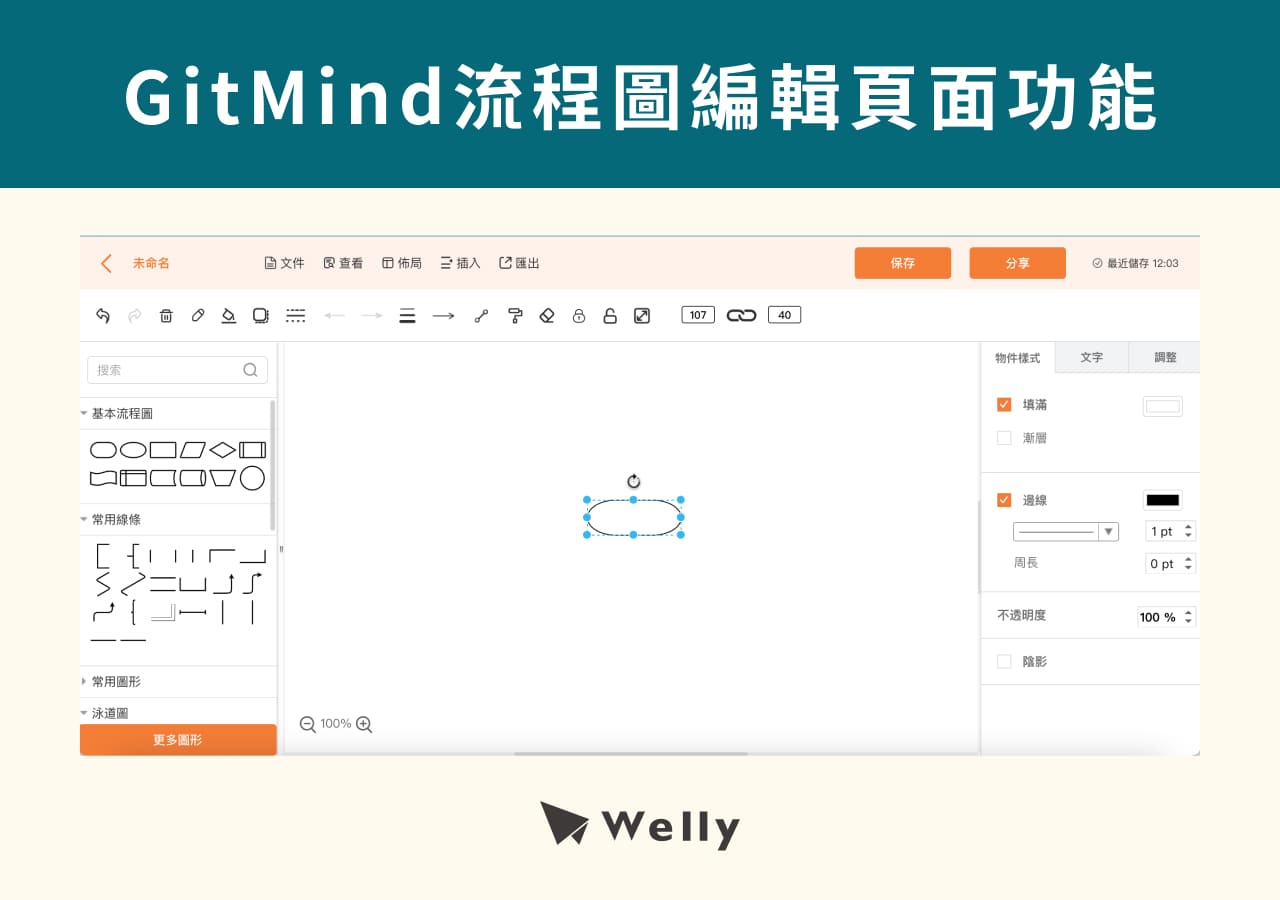 GitMind流程圖編輯頁面功能介紹