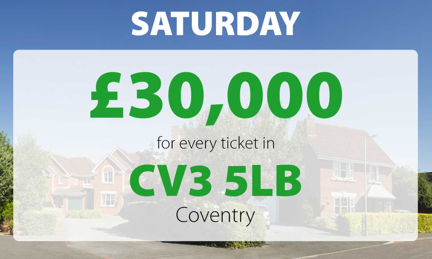 Lady Luck landed in Coventry on Sunday with whopping £30,000 cheques for two very lucky neighbours
