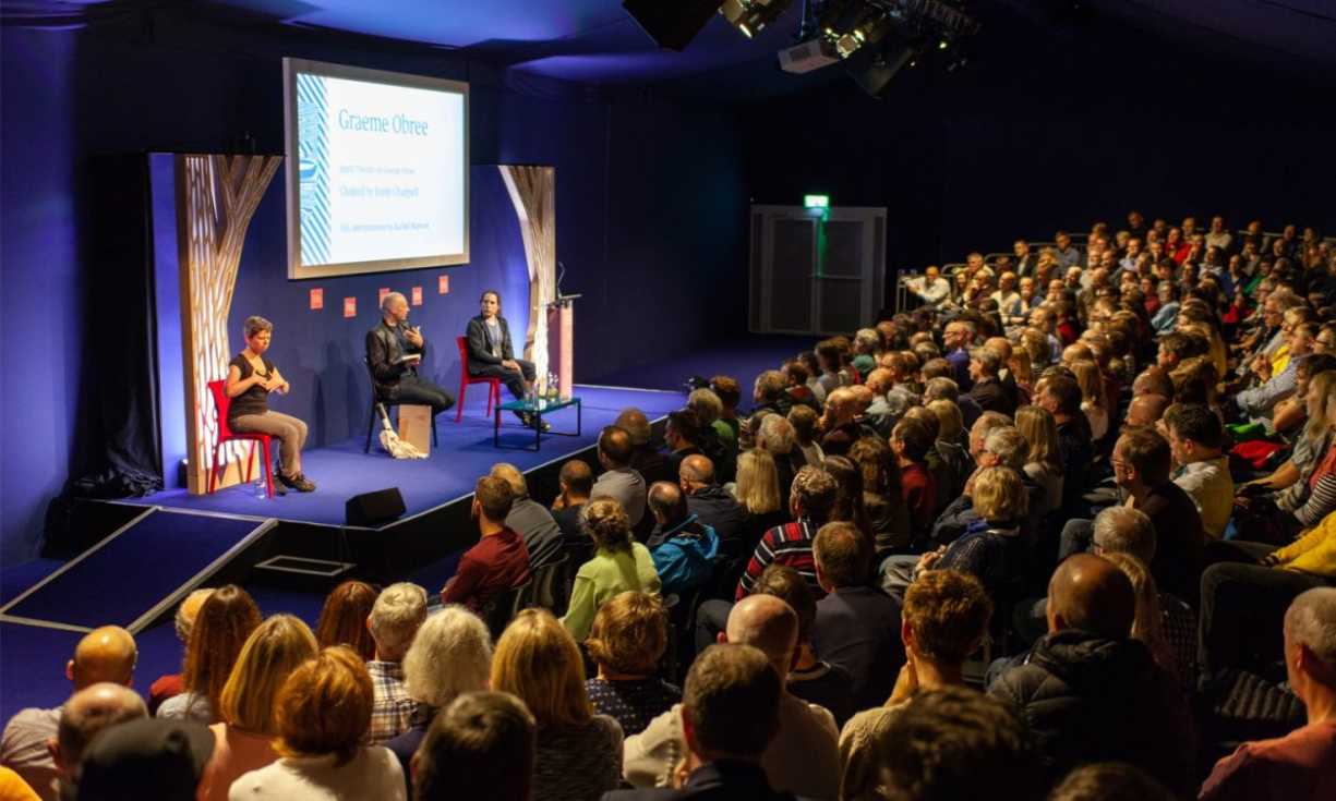 An event taking place at the Spark Theatre on George Street as part of the Edinburgh International Book Festival