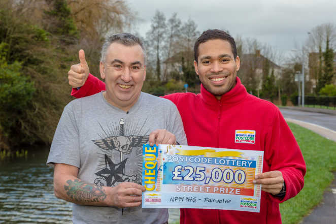 John Cornish from Fairwater also won an amazing £25,000 this weekend