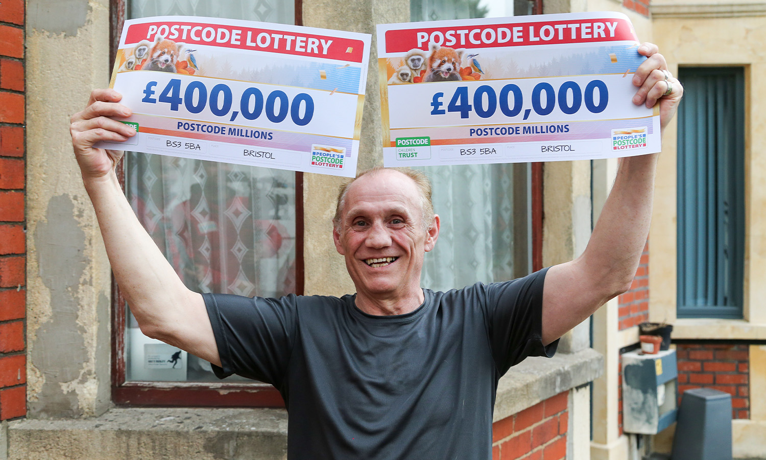 Tony was delighted to double his prize to £800,000 thanks to playing with two tickets