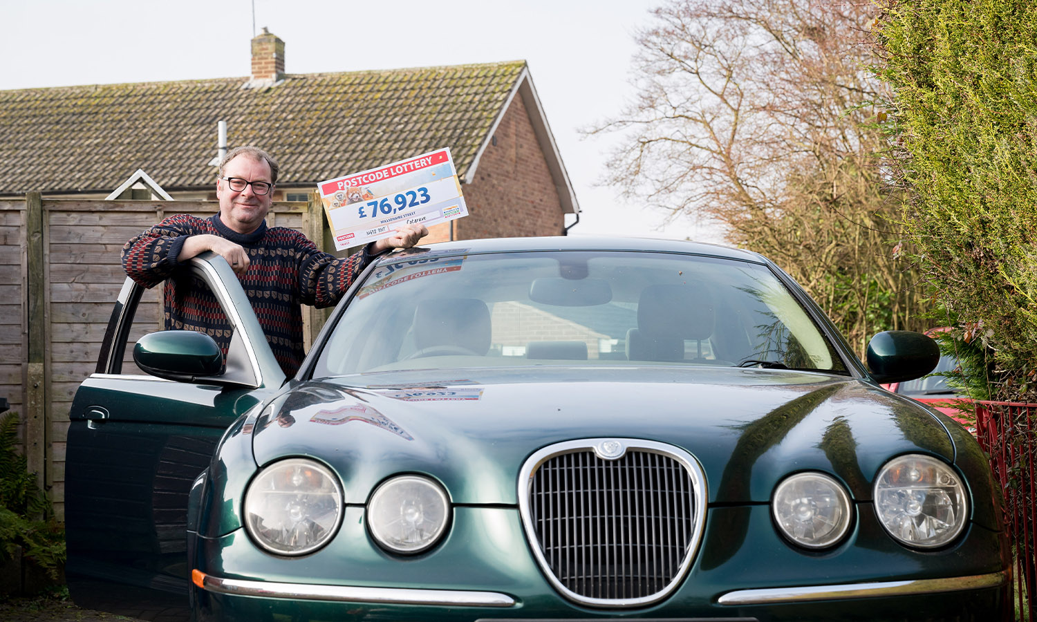 JAG IN THE BAG: Andrew will use his cash to help restore his pride-and-joy car