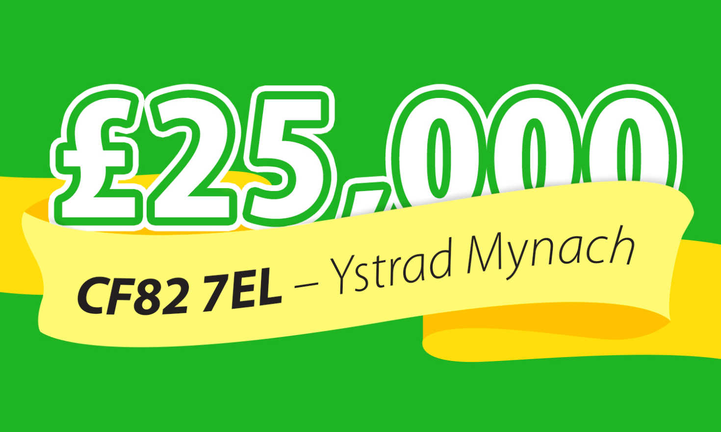 A lucky Ystrad Mynach player has scooped £25,000 in one of this weekend's Saturday Street Prizes