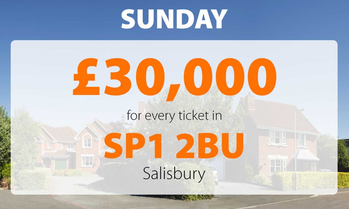Two neighbours in a lucky postcode have won today's £30,000 Sunday Street Prize