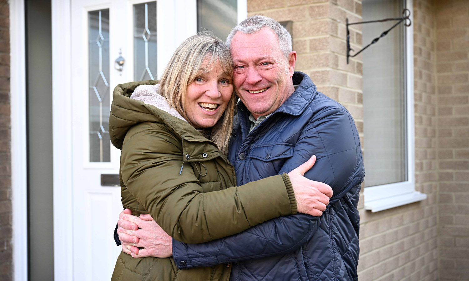 WE'RE IN THE MONEY, HONEY: Lesley and Robin can't hide their delight at windfall