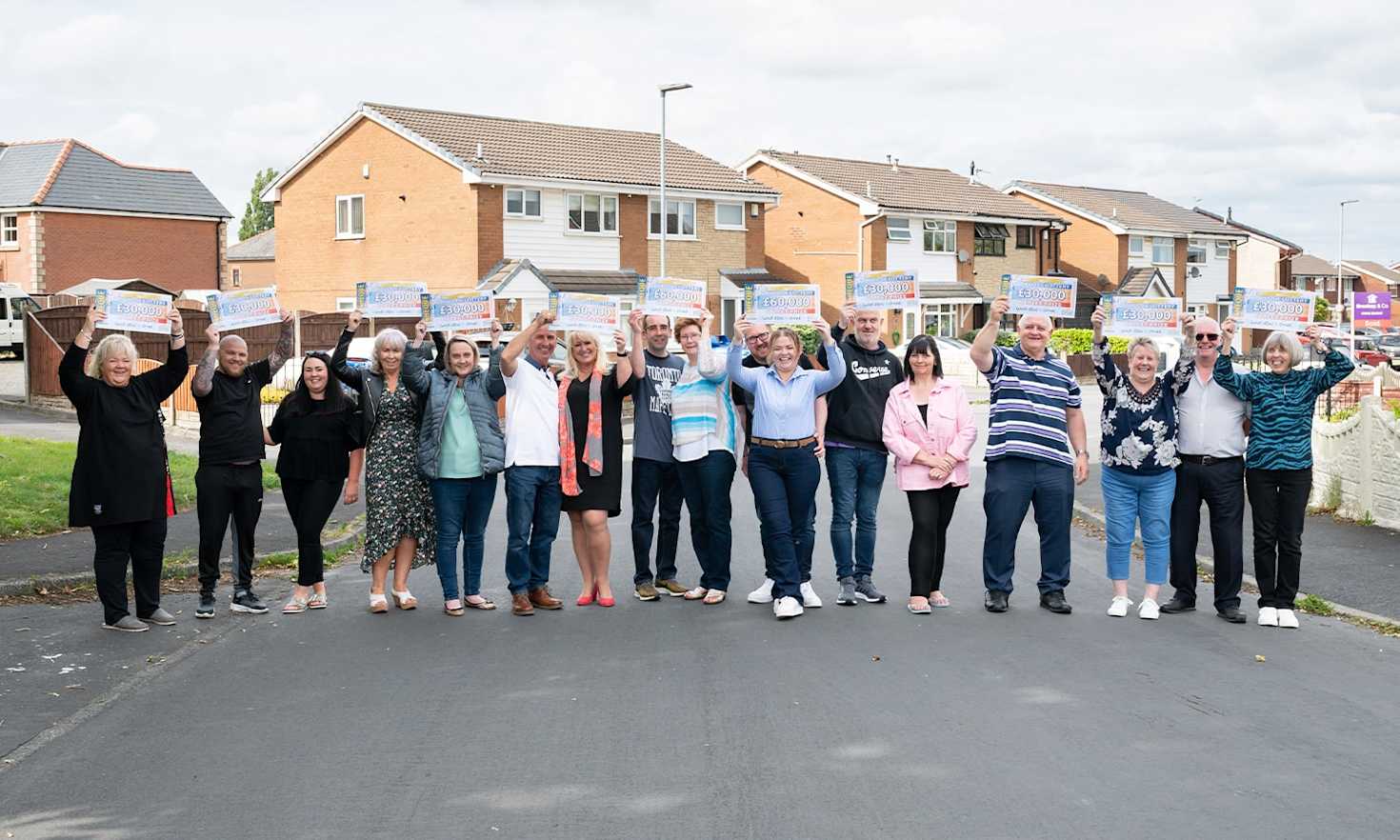 A few of the 19 lucky neighbours in Orrell who scooped today's Street Prize A few of the 19 lucky neighbours in Orrell who scooped today's Street Prize
