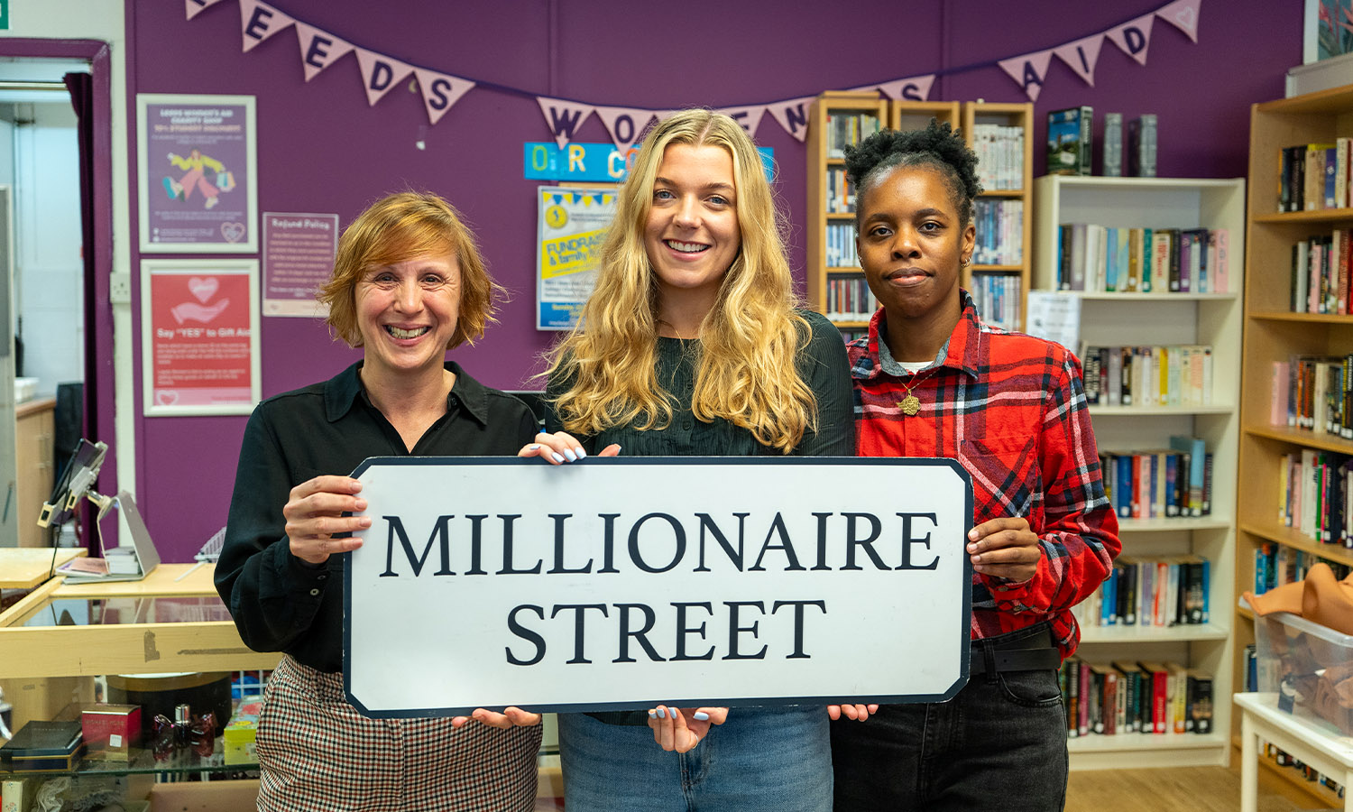 Leeds Women's Aid team welcomes Millionaire Street funding boost