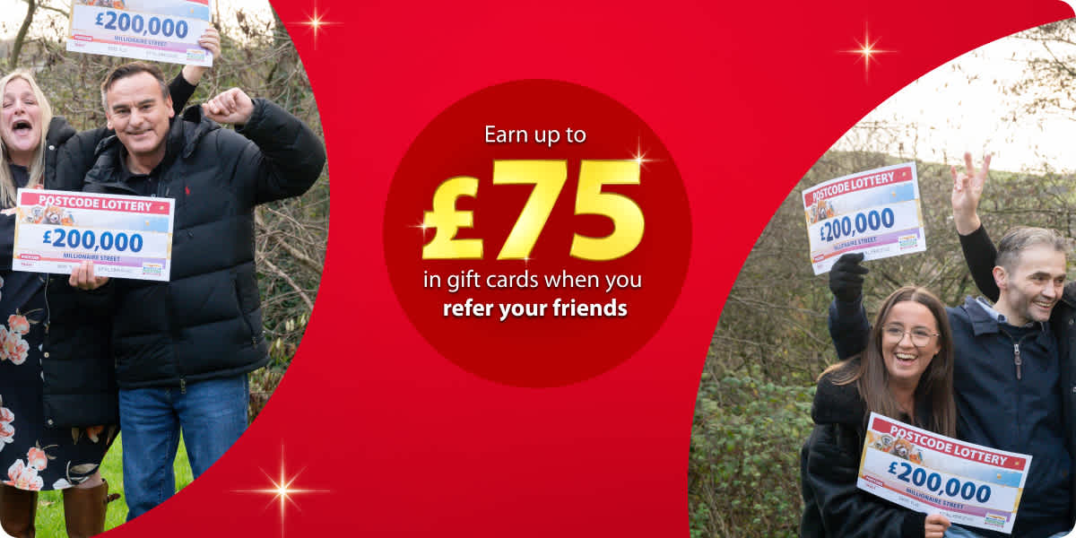 Postcode Lottery Cash Prizes Every Day | People's Postcode Lottery