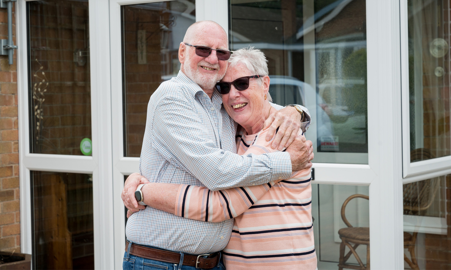 Delighted winner Linda celebrates with her husband Bill