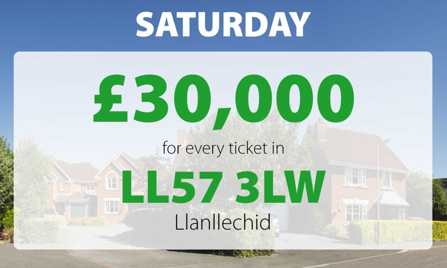 One lucky Llanllechid player has scooped a £30,000 prize