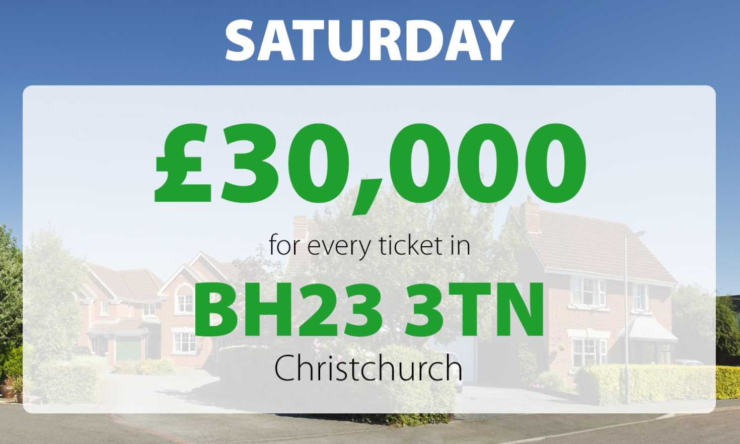 Three lucky Christchurch players have picked up £30,000 prizes thanks to their postcode