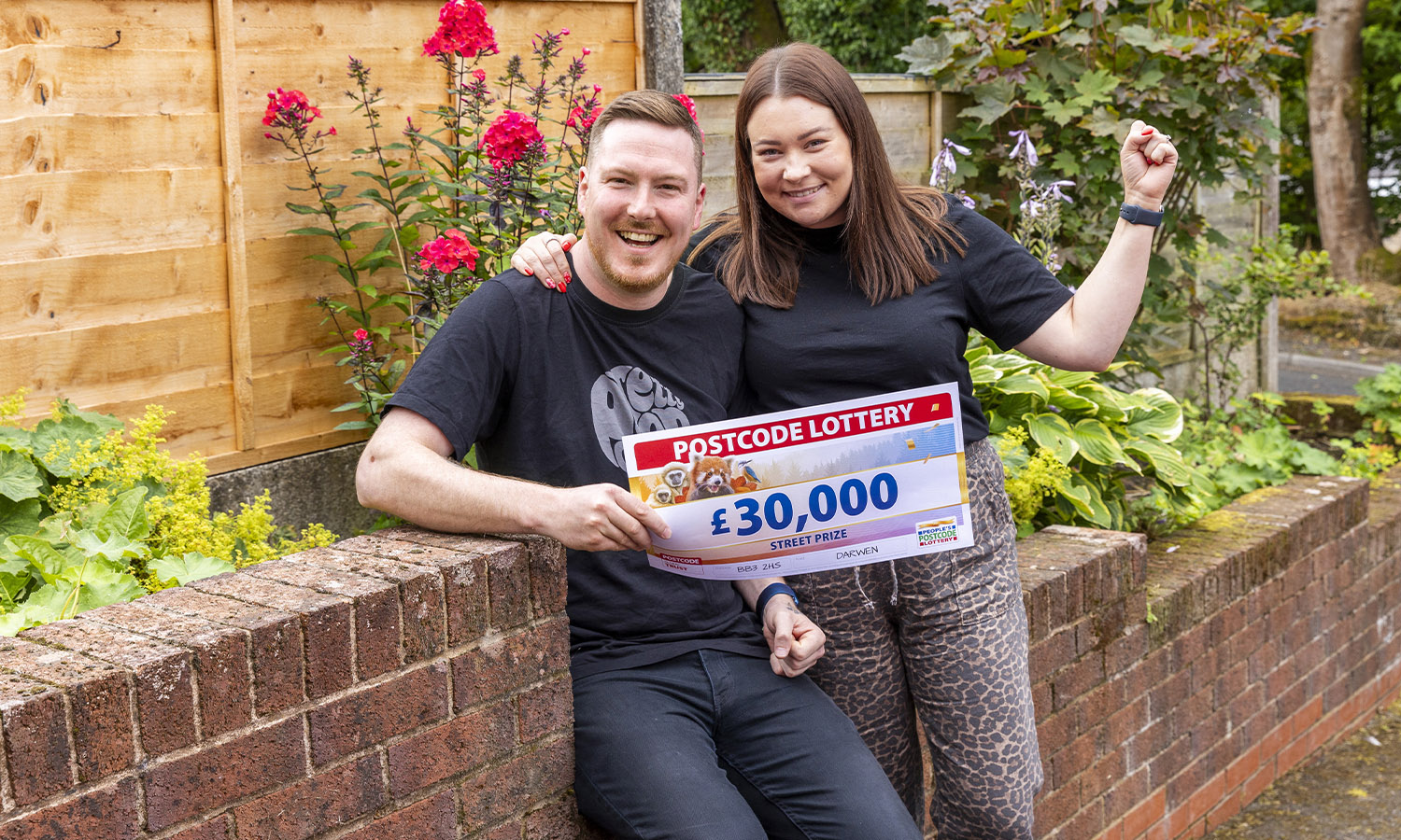 SHOCKED: Electrician Neil and fiancée Hayley were stunned by win