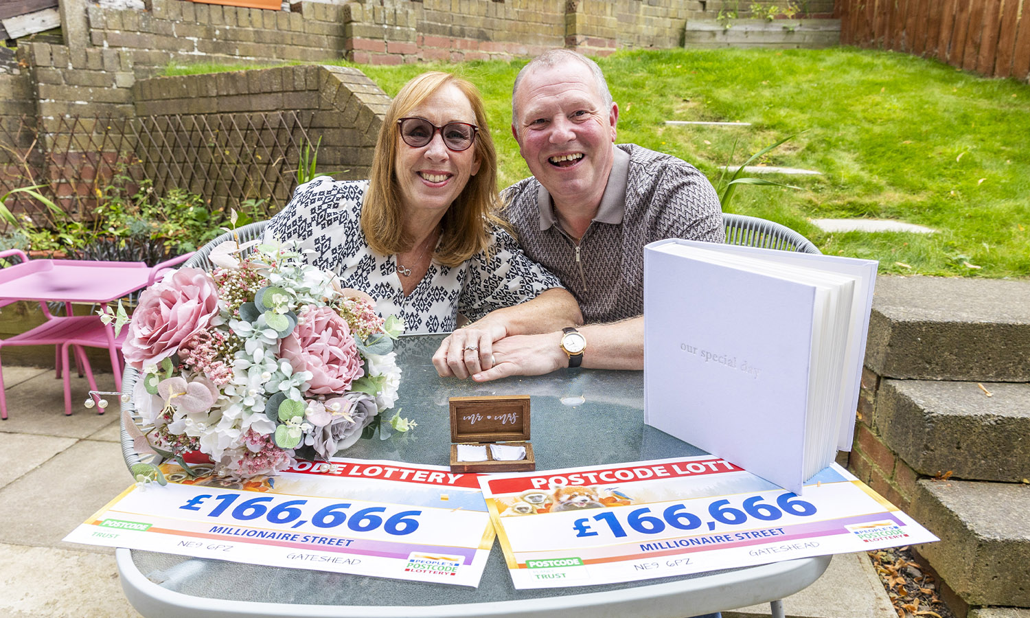 HAPPIER COUPLE: Win comes after wedding and honeymoon lottery win