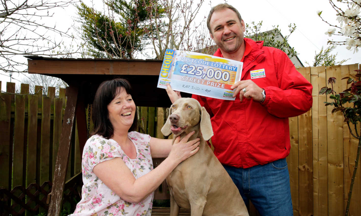 Our lucky Ayr player, Janet Paul, who was ecstatic to win a whopping £25,000