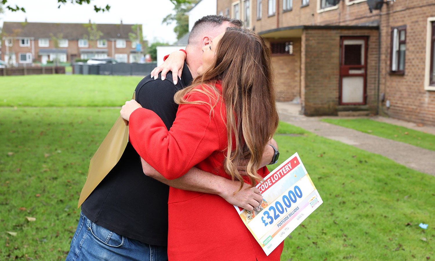 HUG IT OUT: Jonas comforted by presenter Judie after shock win