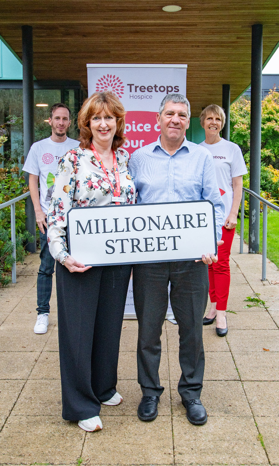 GRATEFUL: Julie and Nick with hospice team