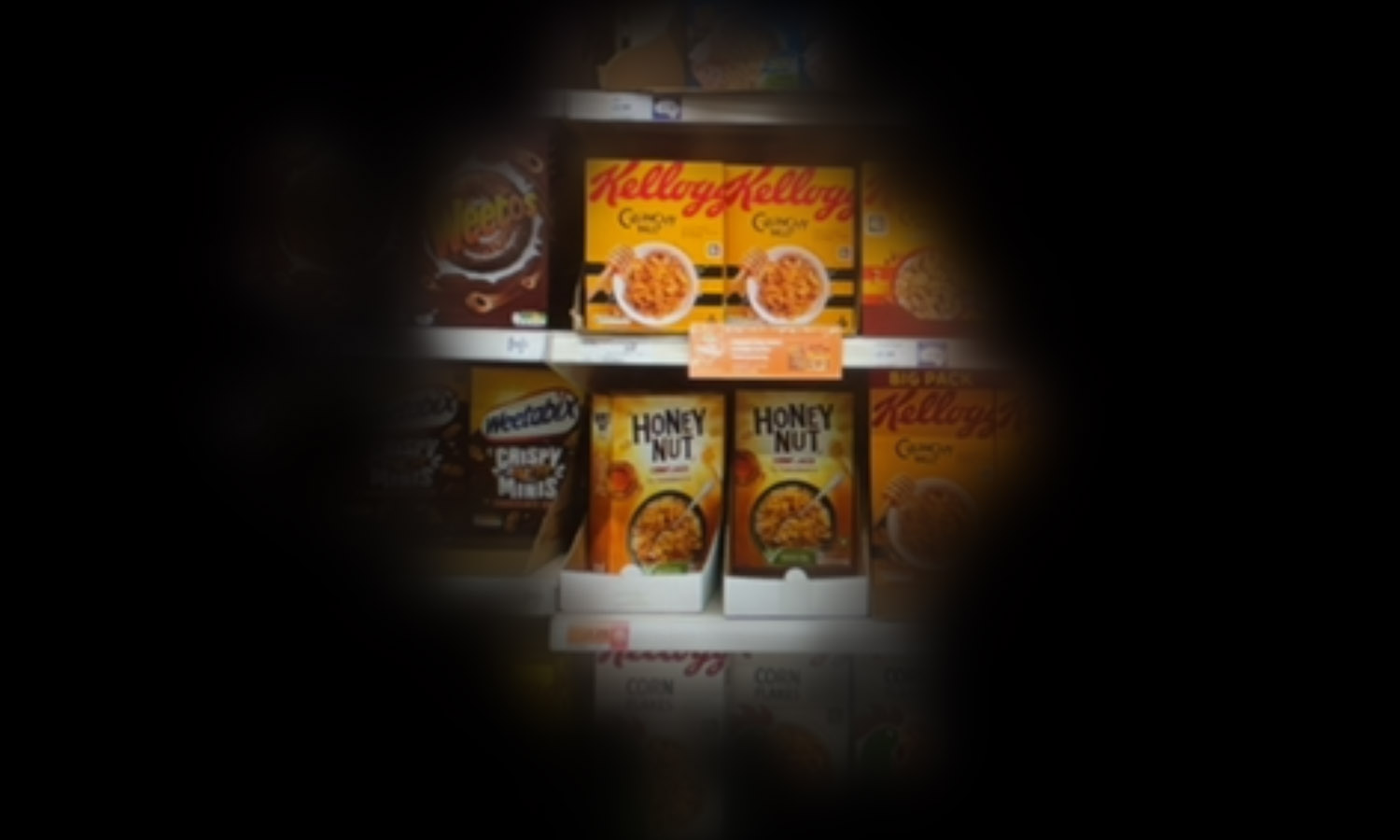 A new perspective: Eyeware app view of shopping for cereal with the eye condition Retinitis Pigmentosa