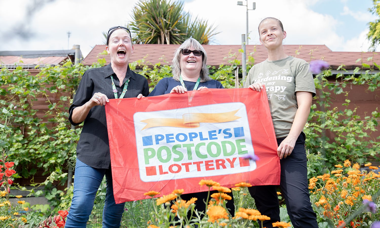 GROWING FOR GOLD: Charity team's delight at Postcode Lottery boost