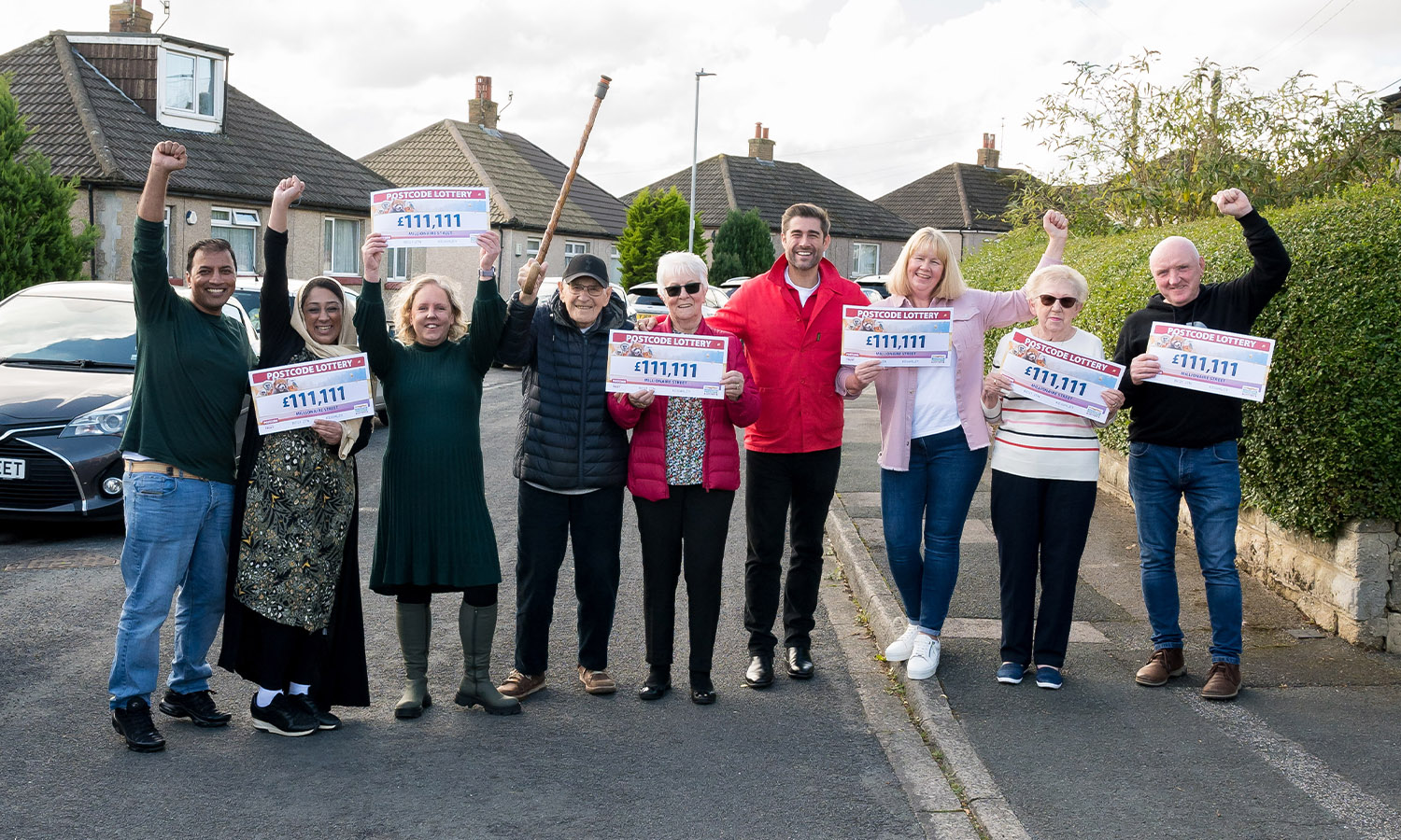 STREET PARTY: Neighbours on Shann Crescent shared £1 million