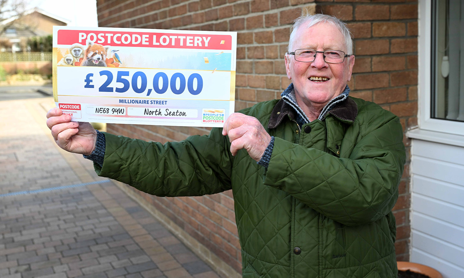 GOLD MINER: Retired pit worker Mick picks up wife's winning cheque