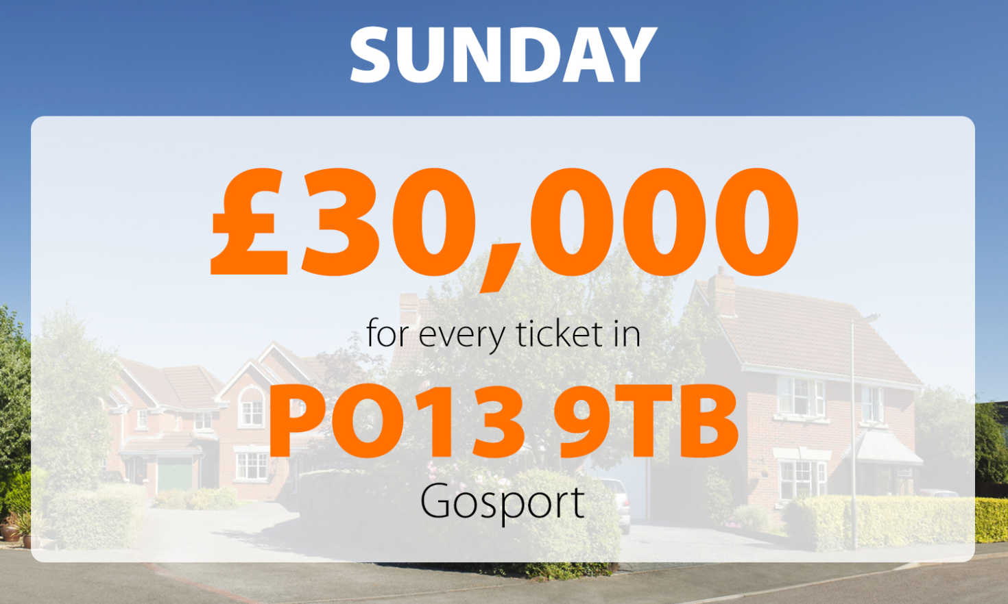 One very lucky Gosport player will be celebrating this weekend after winning a fantastic £30,000 prize
