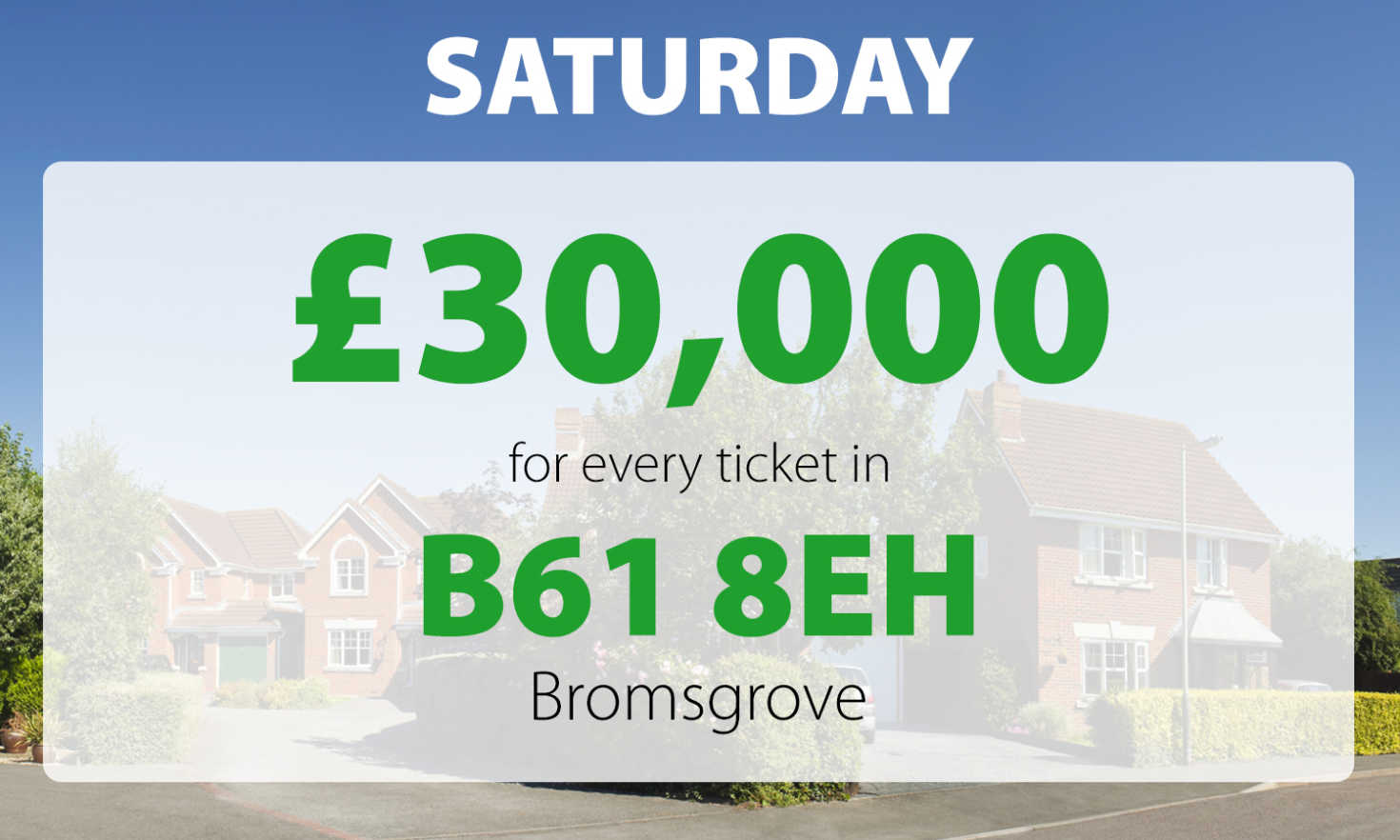 One lucky Bromsgrove player has scooped a fabulous £30,000