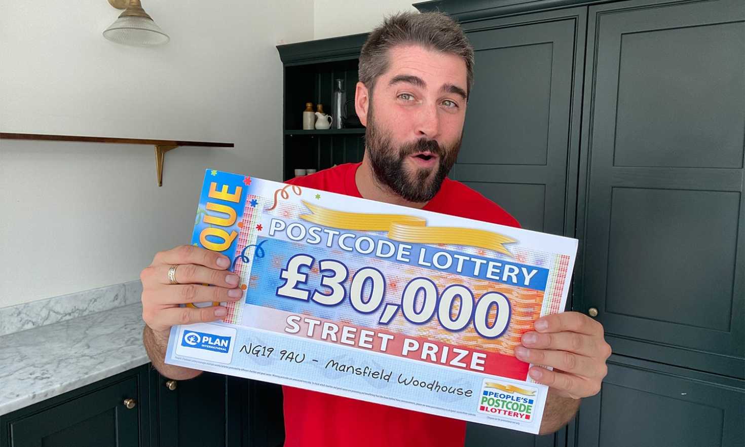 Matt has whopping £30,000 cheques for each of our winners in Mansfield