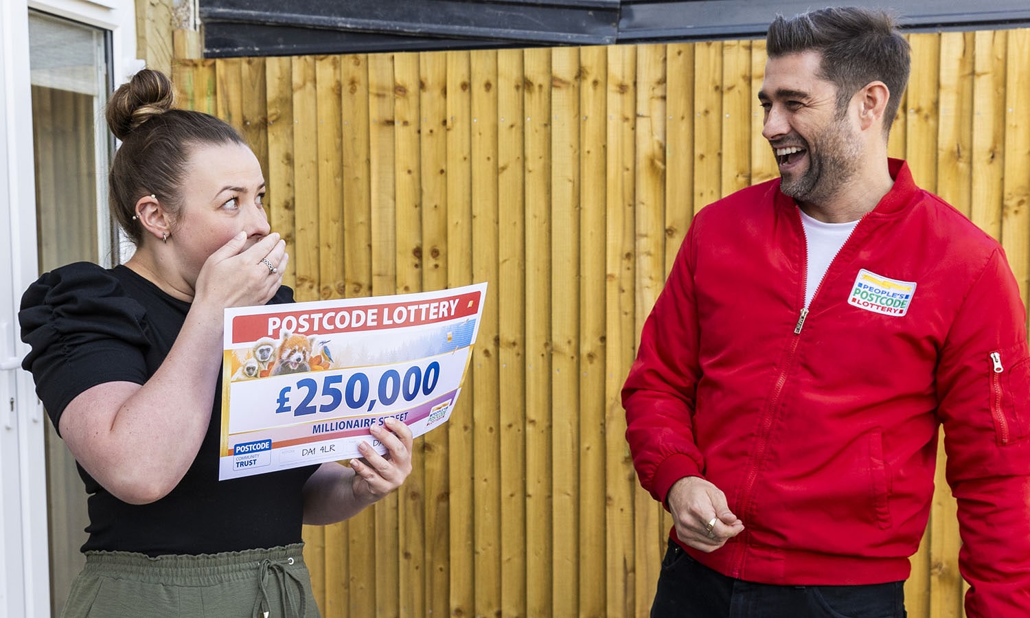 WHAT A SUR-PRIZE: Matt gives winner Emma the surprise of a lifetime