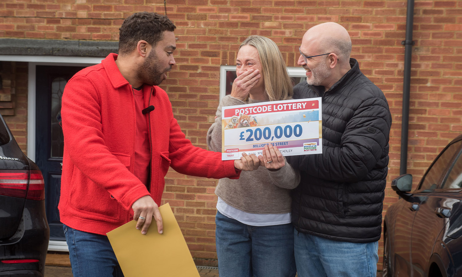 HAPPY TEARS: Winner Alistair and his wife Sally were emotional about their prize