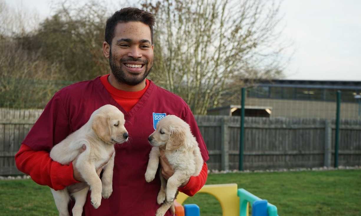 Earlier this year, our ambassador Danyl Johnson visited the Guide Dogs National Breeding Centre