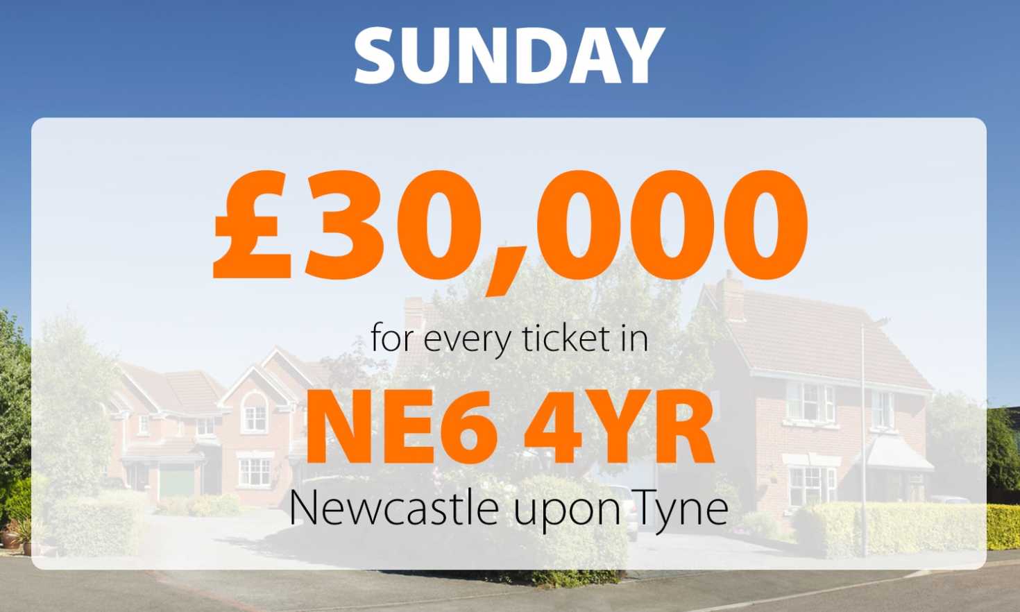 One People's Postcode Lottery player in Newcastle upon Tyne is £30,000 better off thanks to their lucky postcode