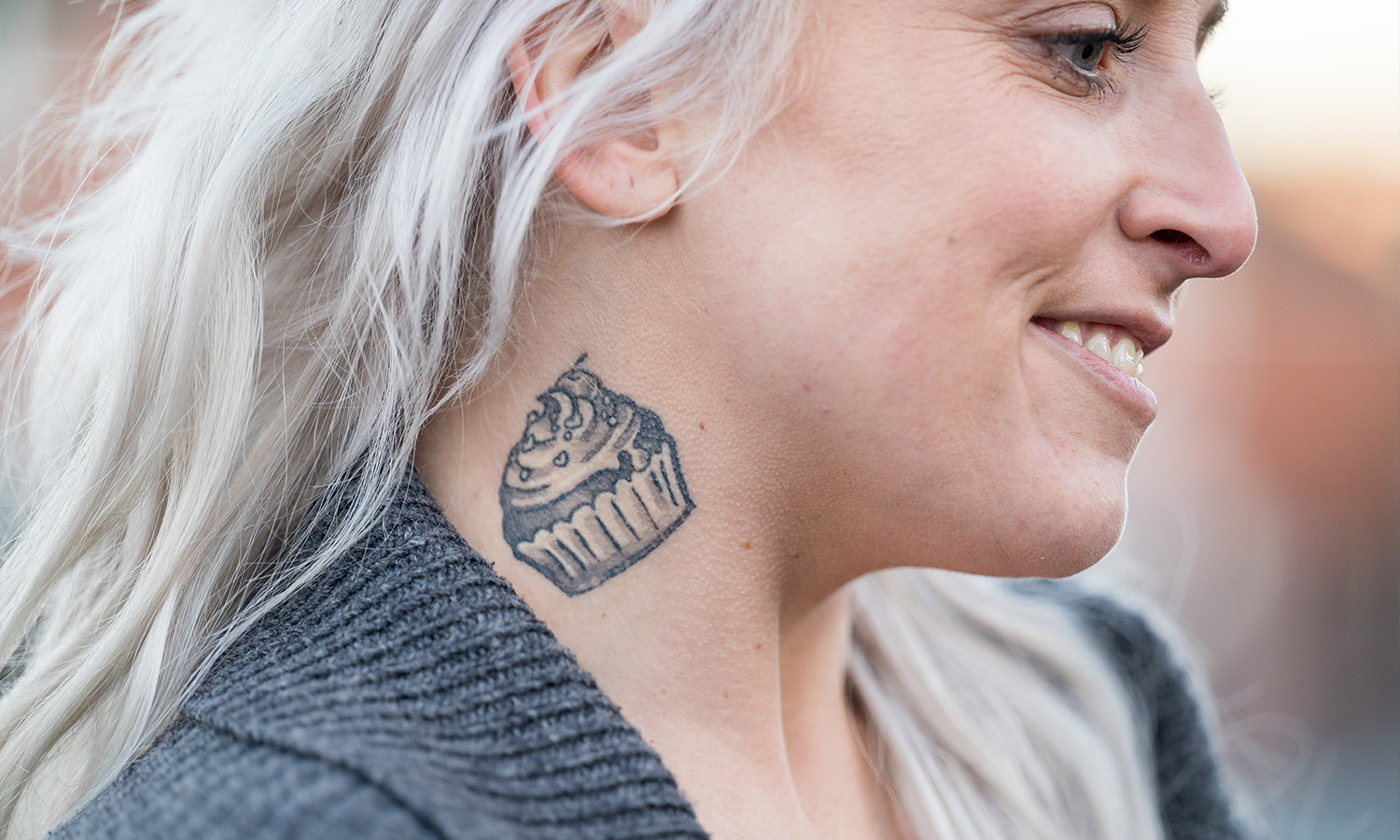 WORK OF ART: Lauren's cupcake tattoo after getting 1,000 Instagram followers