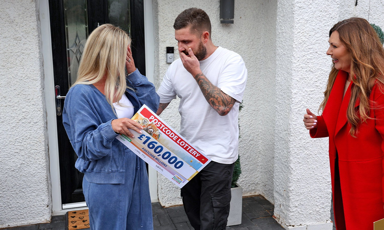 UTTER SHOCK: Shaun and Aimee can't believe windfall amount