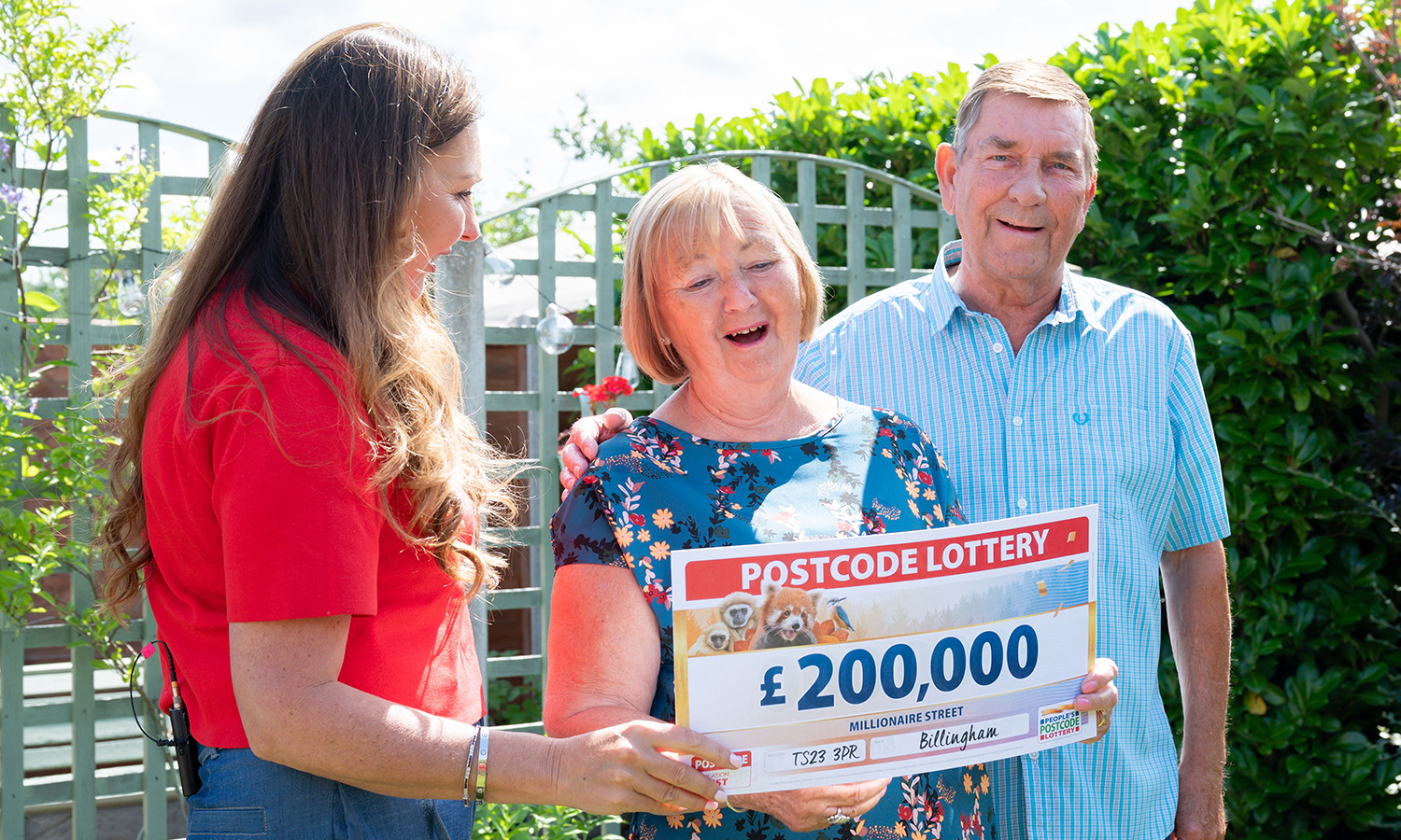 Kathleen and John's windfall was revealed in their garden