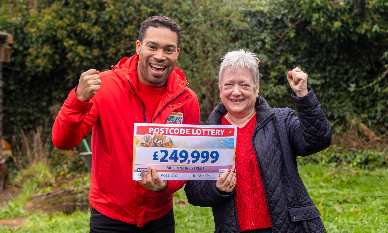 TO DI FOR: Rail worker Diane couldn't hide her joy at her win