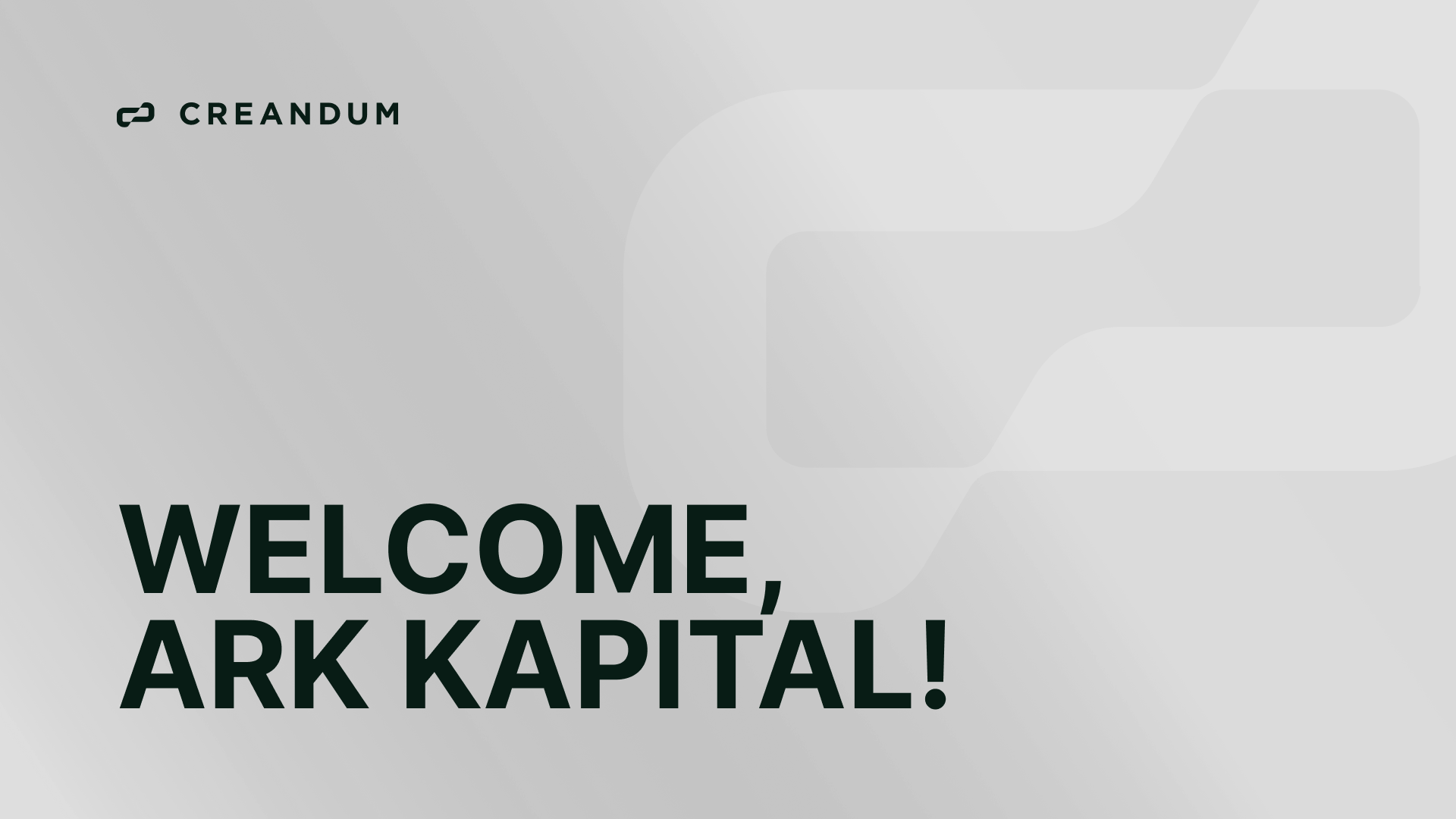 Welcome ark kapital!