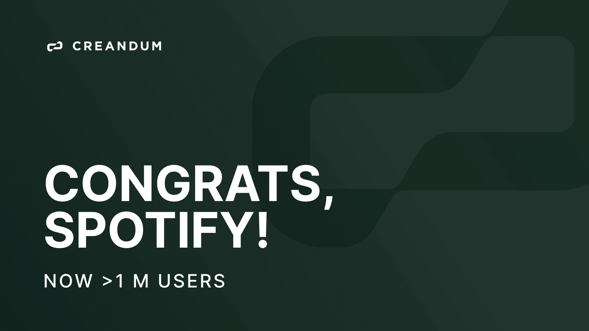 Congratulations Spotify