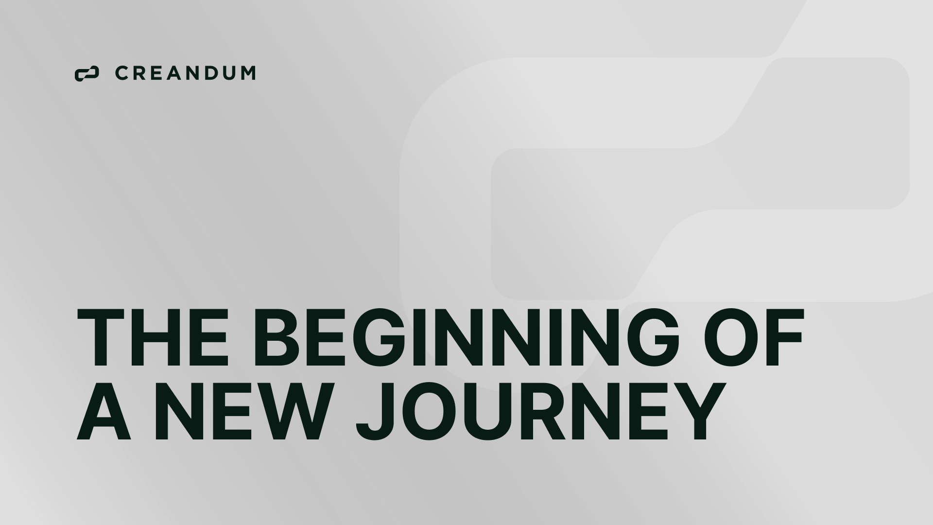 The Beginning of a New Journey