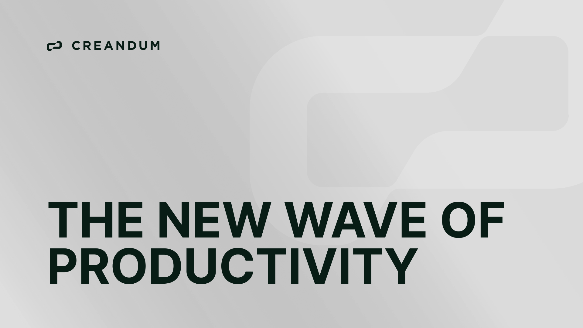 The new wave of productivity