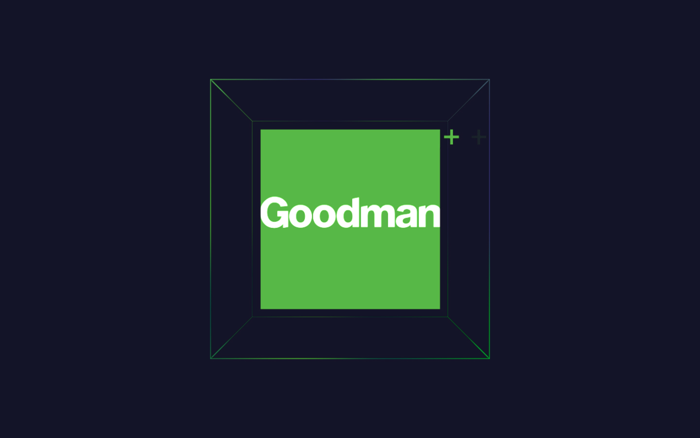 Goodman cube logo.