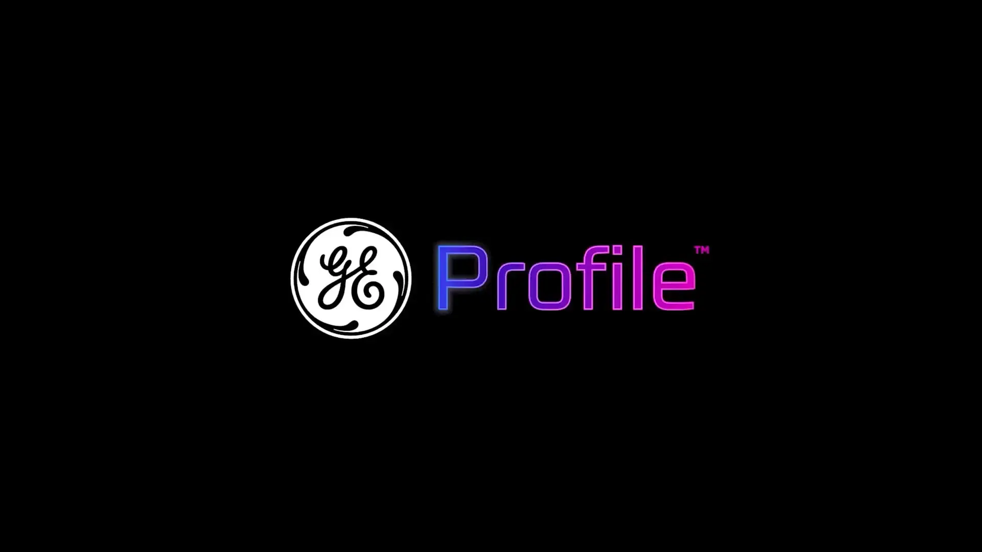 GE Profile logo in branded color gradient.