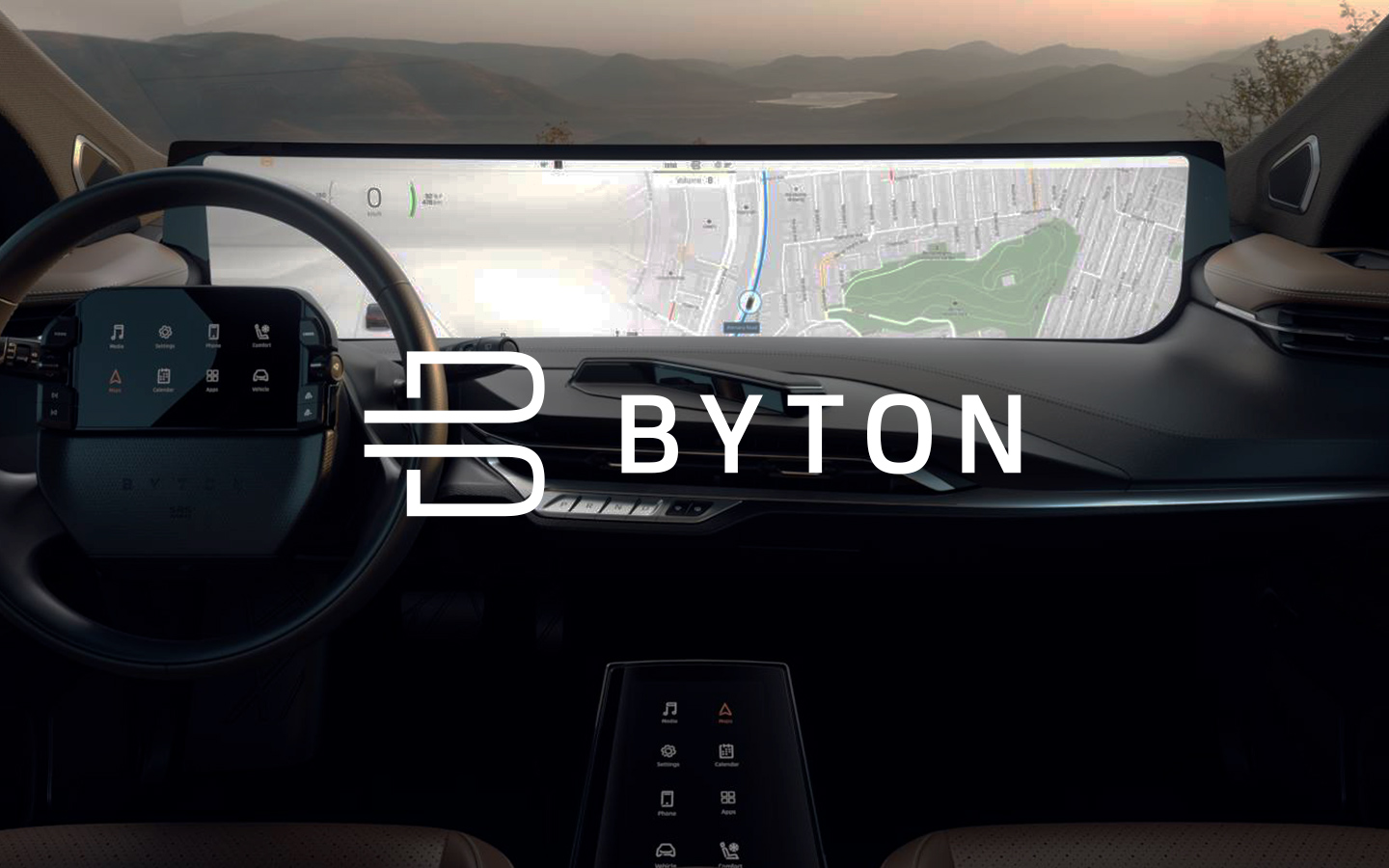 Byton M-Byte dashboard.